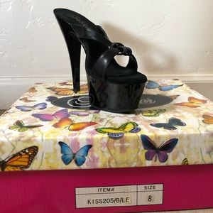 Pleaser - Black Leather Heels